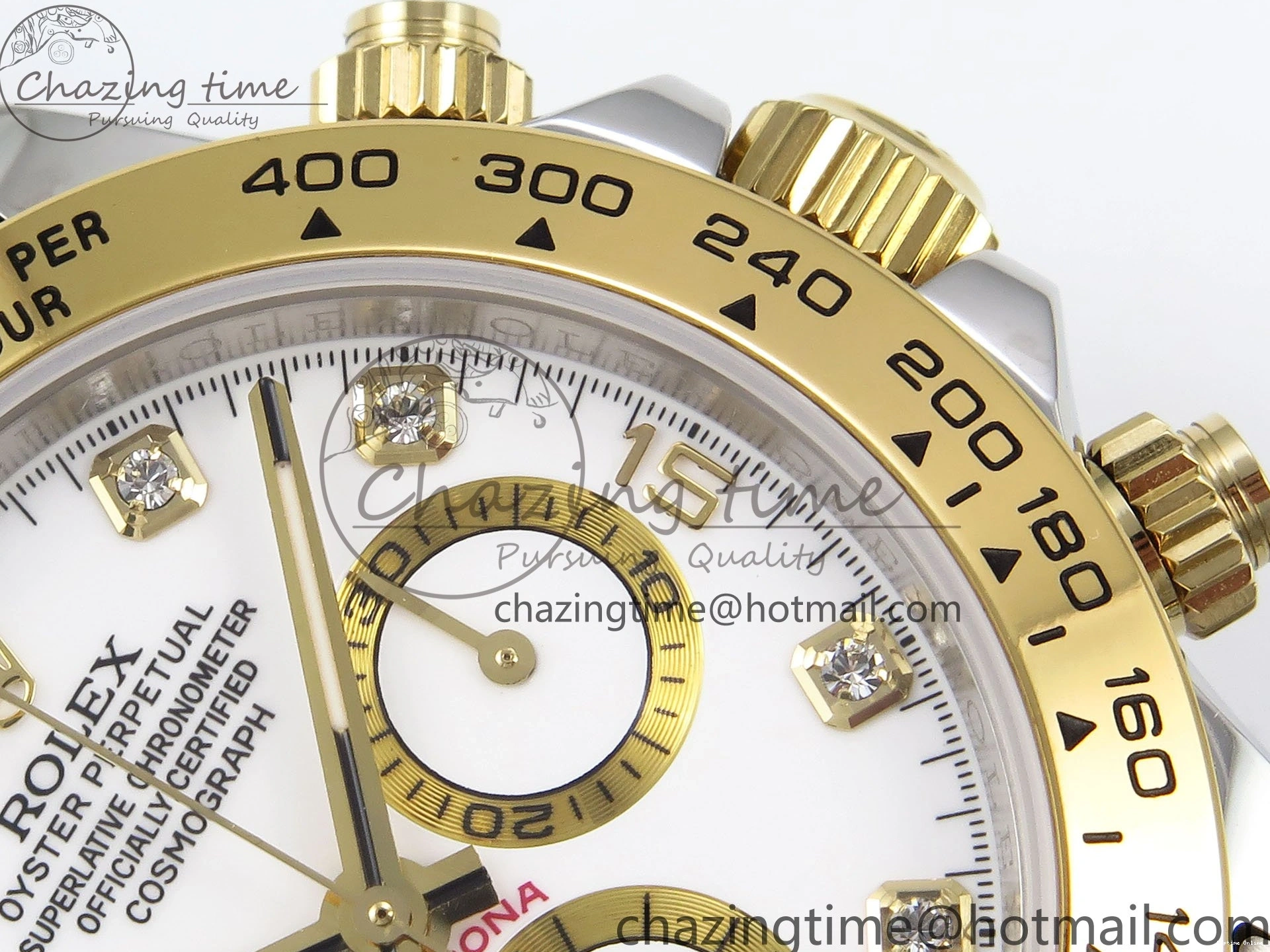 0204 Daytona 116523 SS YG VRF 1:1 Best Edition White Diamonds Dial on SS YG Bracelet A Premium 1644